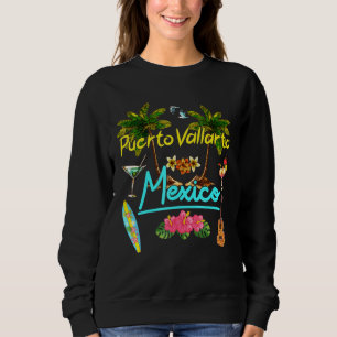 Puerto Vallarta Mexico Beach Summer Palm Sun Set P Sweatshirt