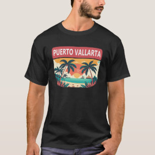 Puerto Vallarta Mexico Retro Emblem T-Shirt
