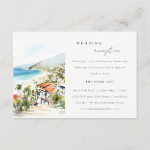 Puerto Vallarta Mexico Scape Wedding Reception Enclosure Card