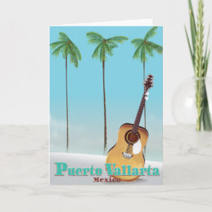 Puerto Vallarta Mexico travel poster Holiday Card