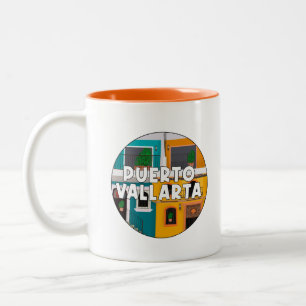 Puerto Vallarta Mexico Two-Tone Coffee Mug