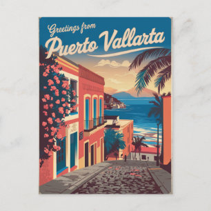 Puerto Vallarta Mexico vintage Postcard