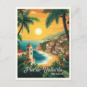 Puerto Vallarta Mexico Vintage Travel  Postcard