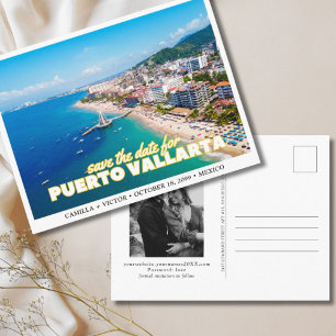 Puerto Vallarta Mexico Wedding Save the Date Postcard