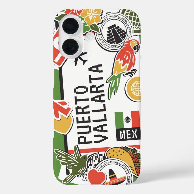 Puerto Vallarta Passport – Mexico Travel  Case-Mate iPhone Case (Back)