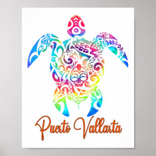 Puerto Vallarta Sea Turtle Family Vacation Summer  Poster