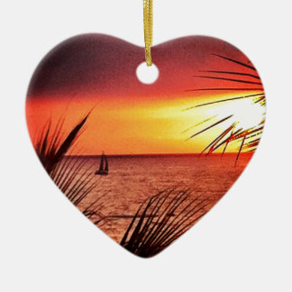 Puerto Vallarta Sunset Ceramic Ornament