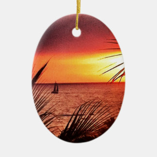 Puerto Vallarta Sunset Ceramic Tree Decoration