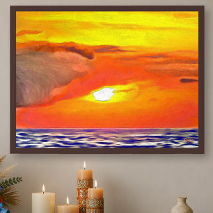 Puerto Vallarta Sunset Ocean 2443 Art Print