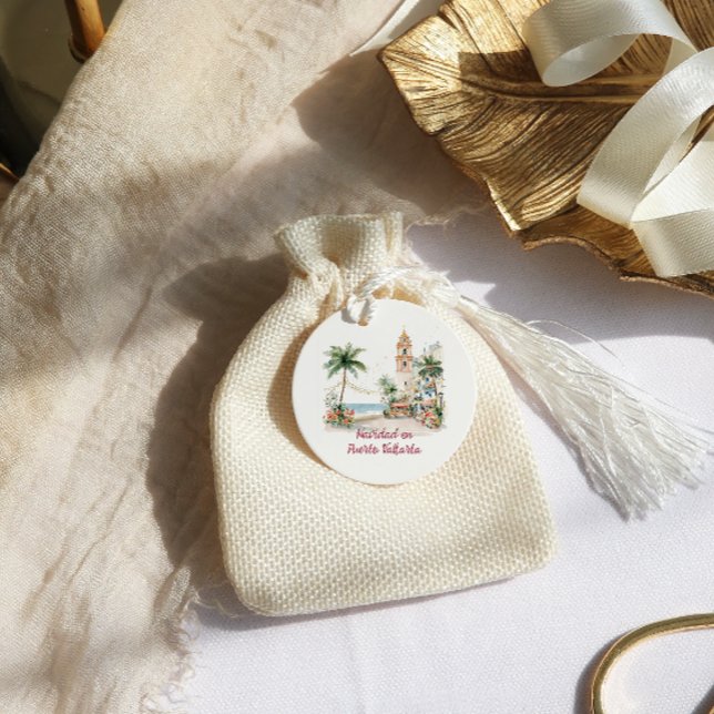 Puerto Vallarta | Tropical Christmas Gift Tag (Creator Uploaded)