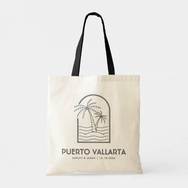 Puerto Vallarta Wedding Weekend Destination Tote Bag (Back)