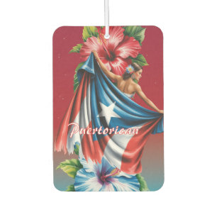 Puertorico Girly Island Hibiscus  Car Air Freshener