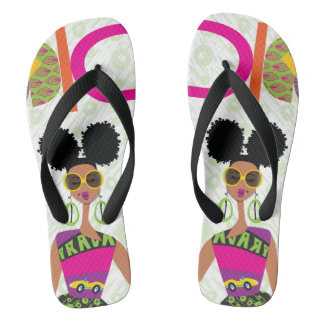 Puff Girl Colourful Flip Flops