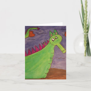 Puff the Magic Dragon - watercolors Card