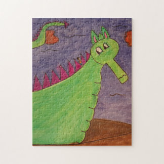Puff the Magic Dragon - watercolors Jigsaw Puzzle