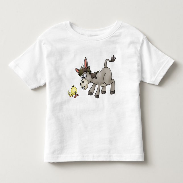 puffed donkey toddler T-Shirt (Front)