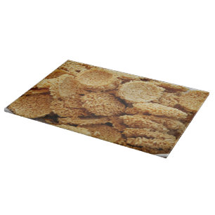 Puffed Rice Cakes ~ Asian Sweets Desserts Food Cutting Board