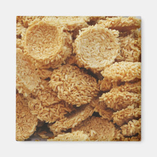 Puffed Rice Cakes ~ Asian Sweets Desserts Food Magnet