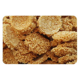 Puffed Rice Cakes ~ Asian Sweets Desserts Food Magnet