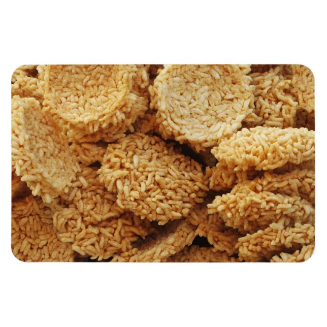 Puffed Rice Cakes ~ Asian Sweets Desserts Food Magnet (Horizontal)