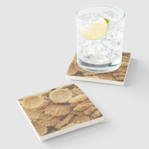 Puffed Rice Cakes ~ Asian Sweets Desserts Food Stone Coaster