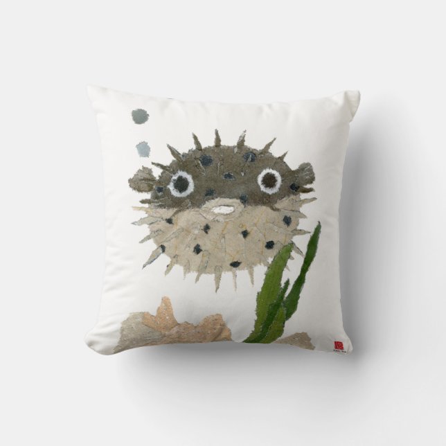 Puffer, Blowfish Cushion (Front)