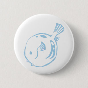 Puffer Fish 6 Cm Round Badge