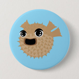 Puffer Fish 7.5 Cm Round Badge