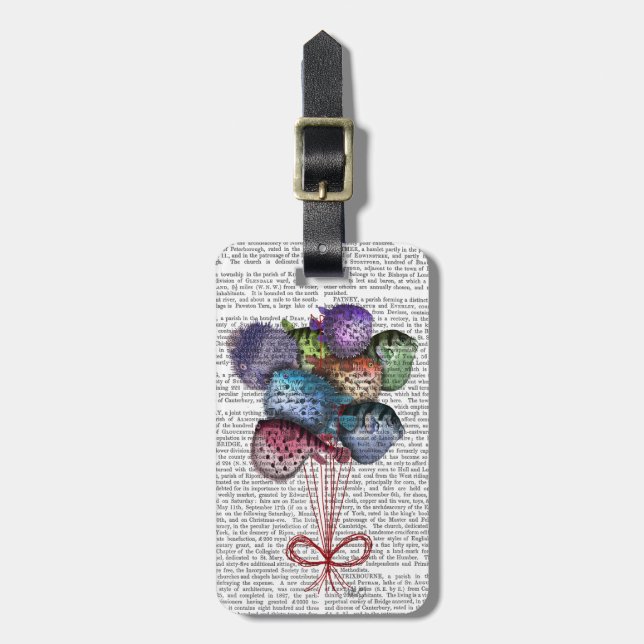 Puffer Fish Balloons Luggage Tag (Front Vertical)