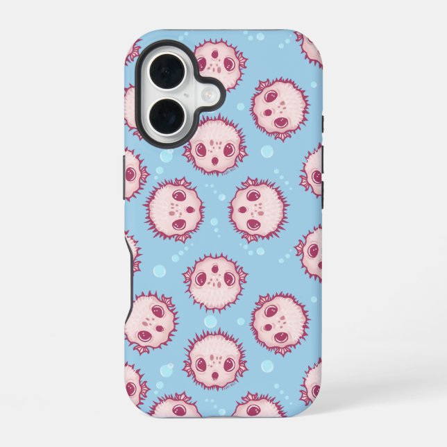 Puffer Fish iPhone 16 Case (Back)