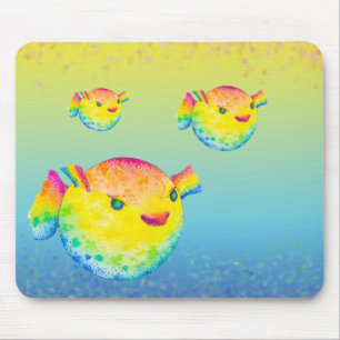 Puffer fish mouse pad