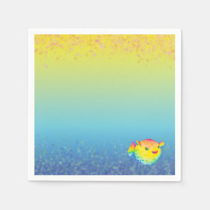 Puffer fish napkin