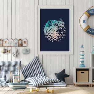 Puffer Fish Print Tuna Wall Print