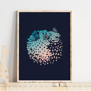 Puffer Fish Print Tuna Wall Print