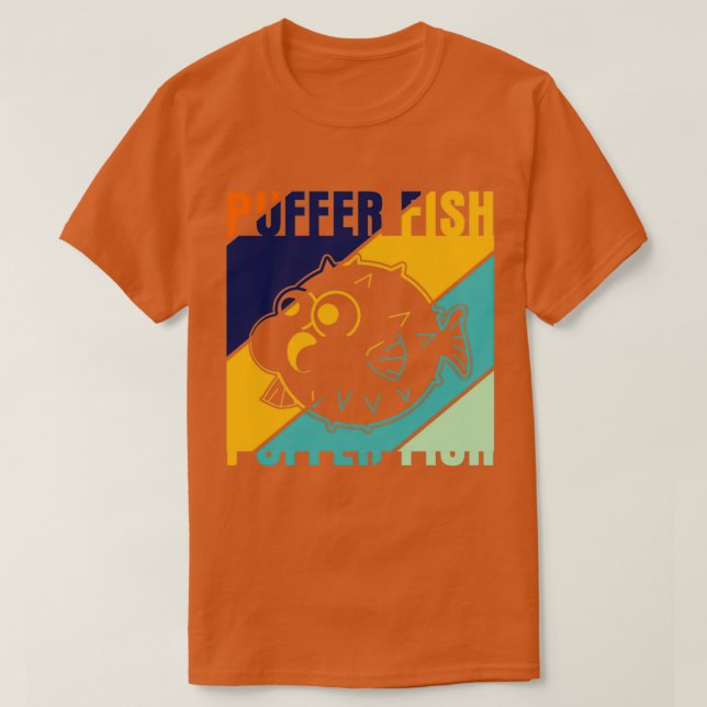 Puffer Fish Retro Puffer Fish T-Shirt (Design Front)