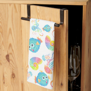 Pufferfish and Friends Dish Towel