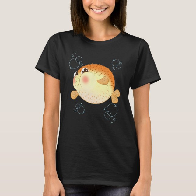 Pufferfish Blowfish Tetraodontidae Sea Squab Ballo T-Shirt (Front)