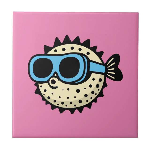 Pufferfish Ceramic Tile (Front)