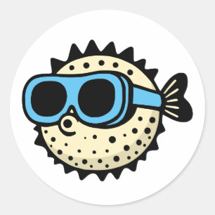 Pufferfish Classic Round Sticker
