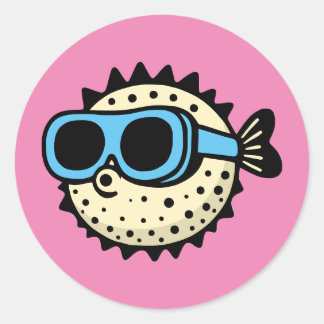 Pufferfish Classic Round Sticker