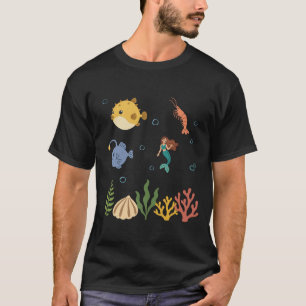Pufferfish Underwater Kids Shrimp T-Shirt