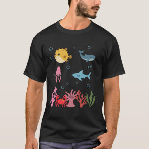 Pufferfish Underwater Kids Whale T-Shirt