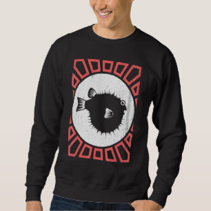 Pufferfish Vintage Retro Style Animal Sweatshirt