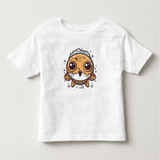 Pufferfish's Delight: Kawaii-Style Graphic Toddler T-Shirt