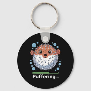 Puffering Fishing Fish Cute Pufferfish Key Ring