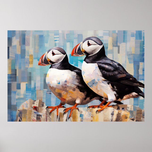 Puffin Animal Bird Art Decor Paint  (Front)