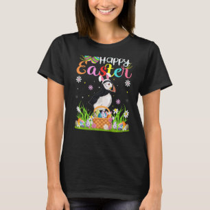 Puffin Bird Bunny Egg Hunting Puffin Happy Easter T-Shirt