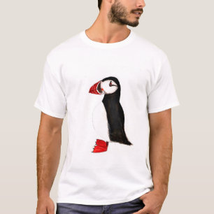 Puffin bird cute Funny watercolor Atlantic Arctic T-Shirt