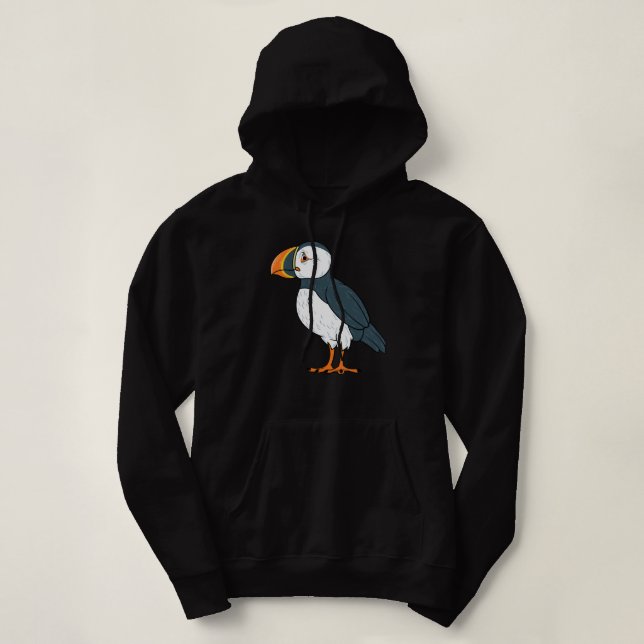 Puffin Bird Funny Iceland SeaBird Lover Gift Men W Hoodie (Design Front)