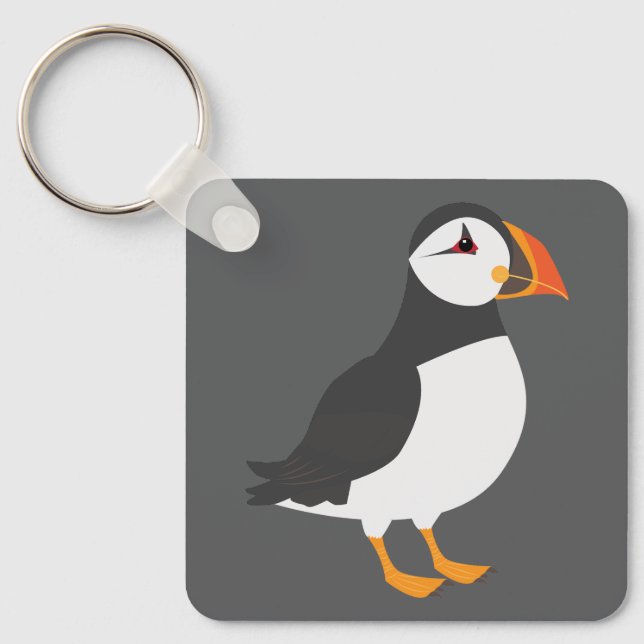 Puffin Bird Key Ring (Front)